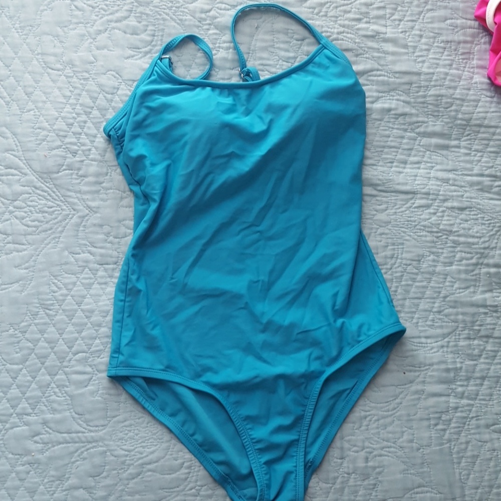 Aqua blue one piece
